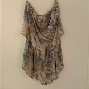 Tie dye strapless romper